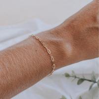 Bracelet chaîne à maillons carrés Gaovo, plaqué or 14 carats, acier inoxydable, chaîne fine minimaliste, bijoux de mode pour femmes, à porter tous les jours, cadeau