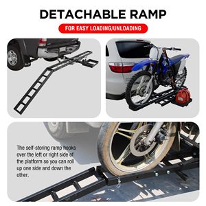 Type de mise à niveau <span class=keywords><strong>Support</strong></span> d'<span class=keywords><strong>attelage</strong></span> de charge <span class=keywords><strong>Support</strong></span> de porte-<span class=keywords><strong>moto</strong></span> <span class=keywords><strong>Support</strong></span> de porte-vélo Scooter Accessoire Porte-bagages arrière avec rampe de chargement - Product Image 3