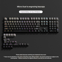Capuchons de touches de clavier en PBT gravé, couleur dégradée translucide, 134 touches, pour clavier mécanique Ziqi Donglai, personnalisation complète des touches DIY