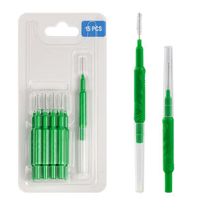Dupont Nylon riutilizzabile spazzole interdentali 15 pz Blister Card pacchetto con logo personalizzato spazzola interdentale - Product Image 1
