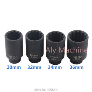 30mm 32mm 34mm 36mm 1/2 "DR12ポイントインパクトソケットスピンドルアクスルナットソケットハブアクスルナット取り外し取り付けツール - Product Image 5