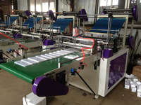Machine automatique à grande vitesse (400-600 pièces/min) à quatre lignes pour la fabrication de sacs en plastique et de sacs T-shirt