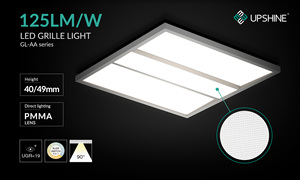 Efficacité lumineuse élevée, 125 lm/W, éclairage à grille UGR<19, Troffer - Product Image 5