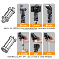 Adaptateur de support d'éclairage à dégagement rapide Yunteng 282, support de montage pour appareil photo avec vis 1/4 pouce et trou pour parapluie pour éclairage vidéo LED de studio