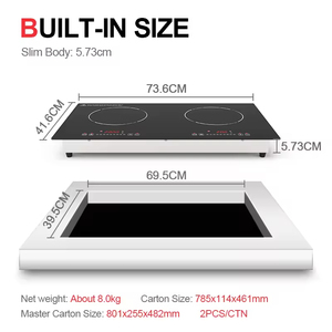 <b>Double</b> <b>Induction</b> Cooktop 3500W Electric Stove Built-in <b>Hob</b> 2 burner <b>Induction</b> Cooker <b>induction</b> cooker built-in - Product Image 3