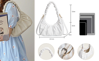 Moda mujer Hobo bolso de cuero vegano señoras hombro Vintage bolso femenino Mini Dumpling bolsos de diseñador