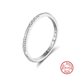 Minimalism S925 <strong>Silver</strong> <strong>Ring</strong> Adjustable Zirconl <strong>Ring</strong> Simple Design Wholesale 925 Sterling <strong>Silver</strong> <strong>Stacking</strong> <strong>Ring</strong> - Product Image 5