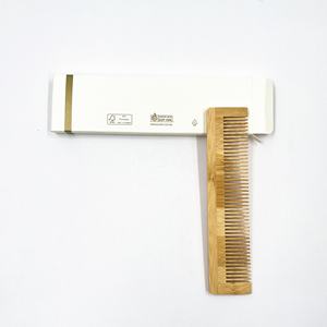 Peigne en bambou biodégradable et écologique emballé individuellement pour hôtel location <span class=keywords><strong>Airbnb</strong></span> Resort livraison rapide stock neutre existant - Product Image 4