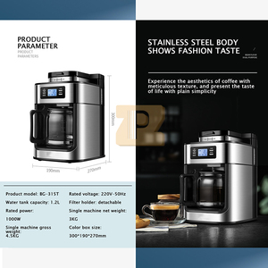 Machine à café de haute qualité, broyage automatique frais, Americano à domicile, petit broyage, machine à café tout-en-un, machine à café à filtre pour le bureau - Product Image 5