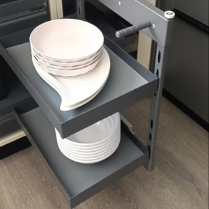 Goldmine blind corner cabinet organizer 2 strati estraibili cassetti ciechi angolari magic cassettiera per armadio da cucina - Product Image 1