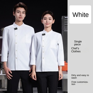 Chất Lượng Đầu Bếp Quần Áo Cho Nam Giới Phụ Nữ Mùa Thu Mùa Đông Dài Tay Áo Phục Vụ Nướng Nhà Bếp Làm Việc Quần Áo In Logo Dệt Bán Buôn - Product Image 1