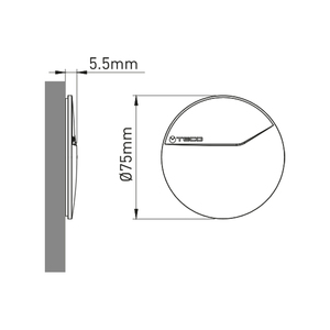 วาล์วควบคุมแบบติดผนังภายในสีขาว TECO - Product Image 1