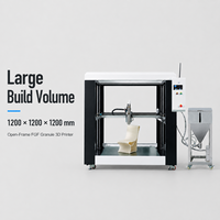 Imprimante 3D industrielle FGF à granulés, nouvelle, directe usine, 1,2 m, volume d'impression 1200x1200x1200mm, système d'alimentation indépendant USB, cadre ouvert
