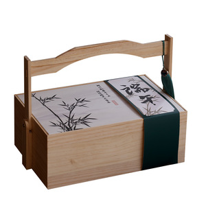Caja de embalaje rectangular de madera de Paulownia para dumplings del Festival del Bote del Dragón, caja de regalo de madera para regalos festivos. - Product Image 3