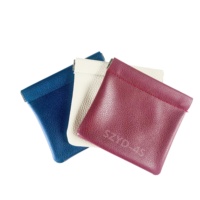 Pochette en cuir de luxe personnalisée avec logo imprimé en couleur, pièce en fer, design spécial, pour pièces de monnaie, dés, bijoux, cadeau