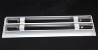 Grille de ventilation linéaire en aluminium avec 2 à 7 pièces de grille de plafond à lames réglables