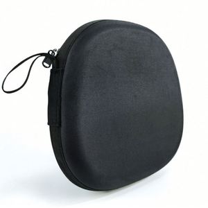 Étui de voyage personnalisé noir pour écouteurs, coque rigide avec plateau en EVA et fermeture éclair, certifié BSCI, en nylon et cuir, pour le rangement - Product Image 3