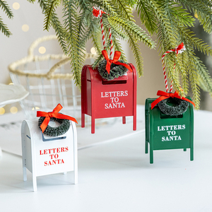 Décoration de Noël : Couronne en fer forgé, pendentif pour boîte aux lettres, aménagement d'ambiance pour arbre, style européen-américain, aménagement paysager de bureau - Product Image 6