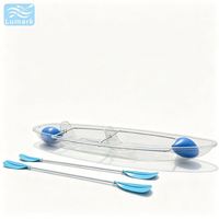 Sac flottant latéral pour siège de kayak Crystal, double siège avec double pagaie, pour la plage, logo OEM ODM, de Chine, Lumark, incassable