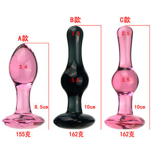 Niusida şifa kristalleri popo fiş taşlar cam pembe kalp cam popo anal plug - Product Image 6