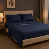 Parure de draps rafraîchissants infusés d'argent, 4 pièces, tailles Queen et King, toucher frais, poches profondes, vente en gros