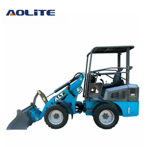 AOLITE 606电动四轮驱动小型迷你小型电动装载机轮式装载机铲前散装砂铲装载
