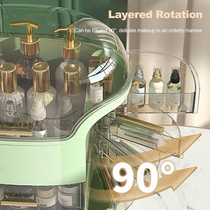 Boîte de rangement cosmétique multifonctionnelle transparente, étanche et anti-poussière pour maquillage, bijoux et soins de la peau – Vente en gros - Product Image 5