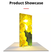Boîte à lumière en tissu souple anti-UV, support d'affiche lumineux à LED, présentoir publicitaire mobile vertical pliable sur pied