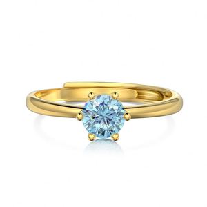 Dylam Charm Birthstone Birthday Jewelry <b>Rings</b> S925 <b>Silver</b> Rhodium Rose Gold 18K Gold Plated <b>Solitaire</b> Diamond <b>Rings</b> for Women - Product Image 4