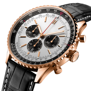 Reloj <span class=keywords><strong>de</strong></span> Pulsera <span class=keywords><strong>de</strong></span> Cuarzo Mecánico <span class=keywords><strong>de</strong></span> Acero Inoxidable, Estilo Retro <span class=keywords><strong>de</strong></span> Lujo para Breitlings, <span class=keywords><strong>de</strong></span> Alta Calidad, Deportivo, <span class=keywords><strong>de</strong></span> Aviación, con Regla Deslizante y Calendario, Resistente al Agua - Product Image 5