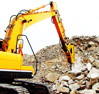 Martillo Rompedor Hidráulico Triangular para Excavadora, Tipo Lateral, para Mini Excavadora U17-5/JCB 16C-1, para Demolición a Nivel del Suelo