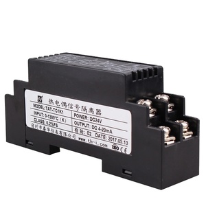 Módulo transmisor de temperatura de termopar de montaje en riel DIN <span class=keywords><strong>K</strong></span> <span class=keywords><strong>S</strong></span> J 4-20mA aislador de señal de voltaje de corriente 0-10V Material plástico - Product Image 5