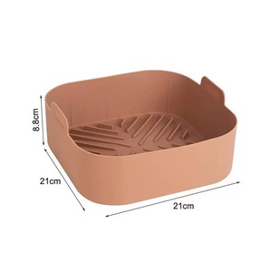 Silicone Baking Tray 21x21cm Square Non Slip For Air Fryer Pizza Tools - Product Image 2