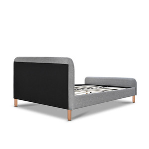 Meubles De chambre à coucher Bois Latte Support Capitonné Capitonné Lit de Plate-Forme - Product Image 6