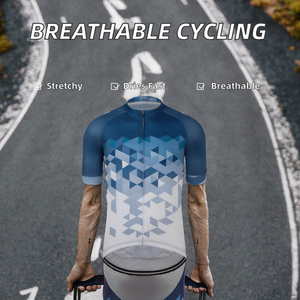 Conjunto de Ciclismo de Alta Elasticidad, Ajuste Activo, Cómodo, Agradable al Tacto, Secado Rápido, Transpirable, 100% Poliéster, Mangas Cortas, Unisex - Product Image 2