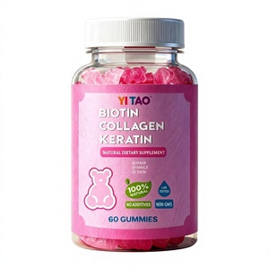 Marca Privada/OEM/ODM Gomitas de Biotina 2500mcg con Vitamina C, E, Colágeno y Queratina para Cabello, Piel y Uñas, Naturales, Sin GMO, 60 Unidades - Product Image 1