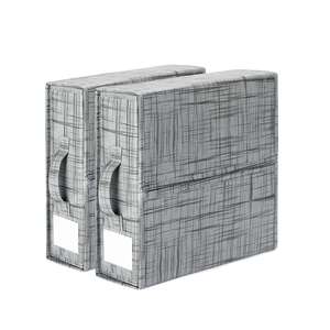 Boîtes de rangement pliables personnalisées en tissu non tissé pour draps, avec fermeture éclair, pour organiser les draps - Product Image 1