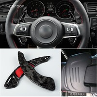 Palettes de changement de vitesse t-carbon pour Volkswagen Golf 7, palette de volant, accessoires d'intérieur de voiture, palette de changement de vitesse en Fiber forgée