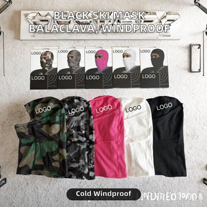 XUNGE OEM Black Box Ski Mask Balaclava Cold-Proof Windproof Unisex Custom Logo Embossed Checked Sports Daily Travel Outdoor 100% - Product Image 2