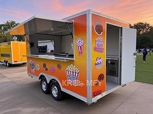 รถบรรทุกตู้คอนเทนเนอร์เคลื่อนที่สำหรับขายไอศกรีมชูโรส์ วาน บีบีคิว ทำจากไฟเบอร์กลาส พร้อมครัวครบชุด - Product Image 5