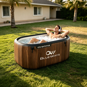 <span class=keywords><strong>Baignoire</strong></span> <span class=keywords><strong>gonflable</strong></span> rigide en DWF pour la cryothérapie, bain de glace à motif bois avec isolation, usine BSCI, OEM, logo personnalisé - Product Image 1