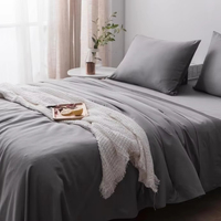 100% ensemble de literie en bambou drap-housse drap plat taies d'oreiller draps et taies d'oreiller écologiques