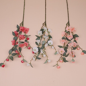Fleur de Camélia Artificielle pour Décoration Maison & Salle de Mariage, Composition Florale Classique Multi-têtes en Soie Douce Faite à la Main, Style Champêtre Frais - Product Image 1