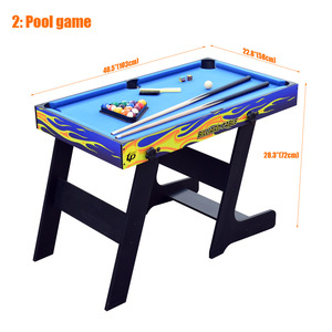 Mesa de Juego Multifuncional 5 en 1 S.Q.F: Futbolín, Billar, Tenis de Mesa, Shuffleboard, Bolos, con Base de MDF y Pizarra, Plegable, para Niños, Adultos y Familias - Product Image 3