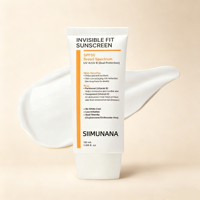 Crème solaire SPF50 à large spectre, protection invisible UVA/UVB sans traces blanches, effet double illuminateur pour tous types de peau