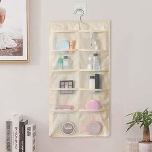 Sac de rangement suspendu double face en tissu Oxford pour soutiens-gorge, sous-vêtements et bas, pliable avec poches en filet pour armoire et salon - Product Image 2