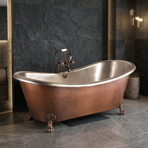 Prix de gros pour une baignoire en cuivre de luxe à prix abordable - Indian Home Crafts - Product Image 3