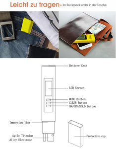 <span class=keywords><strong>pH</strong></span>-mètre numérique XS-TDS-A2, thermomètre TDS EC, écran LCD, précision 0,01pH, OEM/ODM/OBM personnalisable, piscines, eau potable - Product Image 5