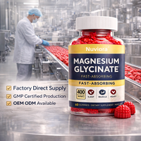 Gummies de glycinate de magnésium à marque privée 400 mg – Absorption rapide, soutien sommeil, musculaire et cardiaque – Complément alimentaire – Fabricant OEM