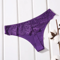 Vente en gros du fabricant Culottes pour filles et dames sexy en dentelle de glace en soie sans couture String G-string